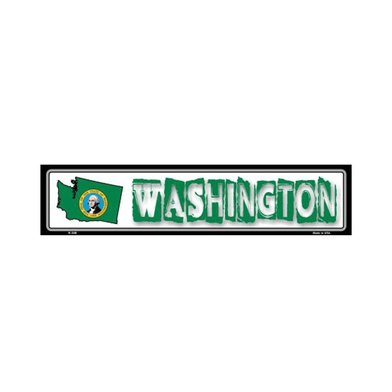 Smart Blonde Washington State Outline Novelty Metal Vanity Mini Street Sign